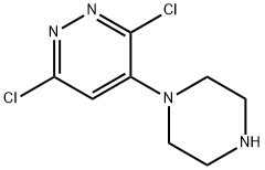 Pyridazine, 3,6-dichloro-4-(1-piperazinyl)- 结构式