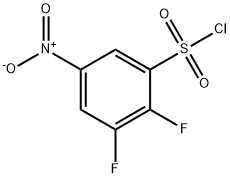 2,3-二氟-5-硝基苯-1-磺酰氯 结构式