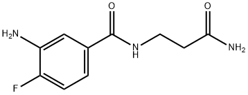 3-[(3-氨基-4-氟苯基)甲酰胺]丙酰胺 结构式