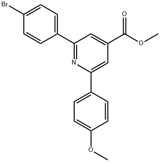JR-9128, Methyl 2-(4-bromophenyl)-6-(4-methoxyphenyl)pyridine-4-carboxylate, 97% 结构式
