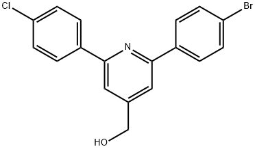 JR-9143, (2-(4-Bromophenyl)-6-(4-chlorophenyl)pyridin-4-yl)methanol, 97% 结构式