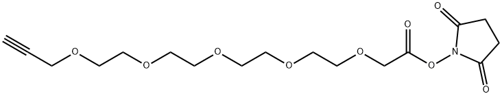 Propargyl-PEG5-CH2CO2-NHS 结构式