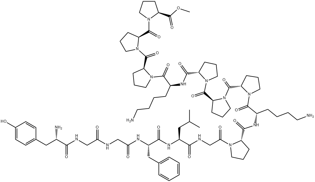 enkephalin-Leu, Gly-Pro-(Lys-Pro-Pro-Pro)2-OMe- 结构式