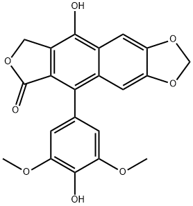 4'-deMethyldehydropodophyllotoxin 结构式