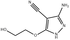 1H-Pyrazole-4-carbonitrile, 3-amino-5-(2-hydroxyethoxy)- 结构式