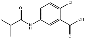 2-氯-5-(2-甲基丙酰胺)苯甲酸 结构式