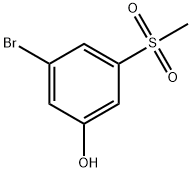 3-溴-5-(甲磺酰基)苯酚 结构式