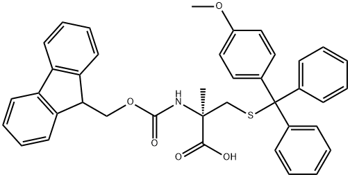 (R)-L-N-FMOC-S-MMT-A-METHYLCYSTEINE 结构式