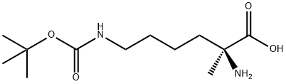 H-Α-甲基-L-赖氨酸(BOC) 结构式