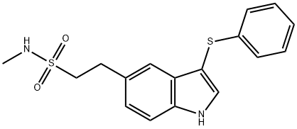 1H-Indole-5-ethanesulfonamide, N-methyl-3-(phenylthio)- 结构式