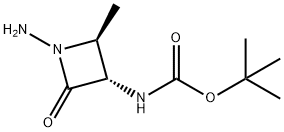 4(S)-Methyl-3(S)-<(tert-butoxycarbonyl)aMino>-2-oxo-1-aMinoazetidine 结构式