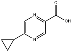 5-环丙基吡嗪-2-羧酸 结构式