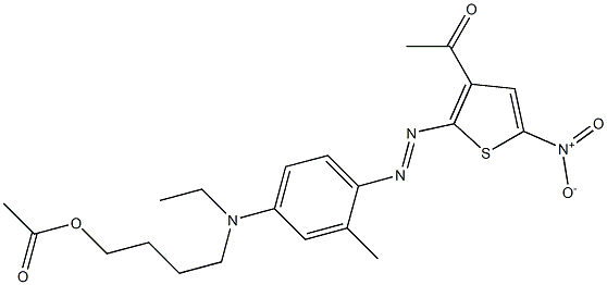 Ethanone, 1-2-4-4-(acetyloxy)butylethylamino-2-methylphenylazo-5-nitro-3-thienyl- 结构式