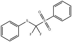 Benzene, [[difluoro(phenylsulfonyl)methyl]thio]- 结构式