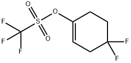 Methanesulfonic acid, 1,1,1-trifluoro-, 4,4-difluoro-1-cyclohexen-1-yl ester 结构式