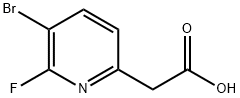 2-Pyridineacetic acid, 5-bromo-6-fluoro- 结构式