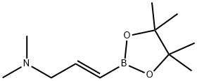 2-Propen-1-amine, N,N-dimethyl-3-(4,4,5,5-tetramethyl-1,3,2-dioxaborolan-2-yl)-, (2E)- 结构式