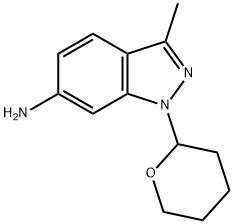 3-甲基-1-(四氢2H-吡喃-2-基)-1H-吲唑-6-胺 结构式