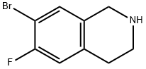 7-溴-6-氟-1,2,3,4-四氢异喹啉 结构式