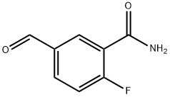 2-氟-5-醛基-苯甲酰胺 结构式