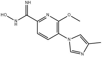 (Z)-N-羟基-6-甲氧基-5-(4-甲基-1H-咪唑-1-基)甲基吡啶脒 结构式