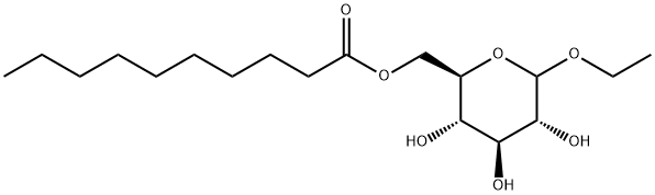 Ethyl 6-O-decanoyl-α-D-glucopyranoside 结构式