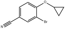 3-溴-4-环丙基苯甲腈 结构式