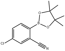 5-氯-2-(4,4,5,5-四甲基-1,3,2-二氧杂硼烷-2-基)苄腈 结构式