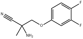 2-氨基-3-(3,4-二氟苯氧基)-2-甲基丙腈 结构式