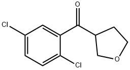 3-(2,5-二氯苯甲酰基)氧戊环 结构式