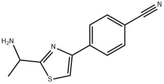 4-[2-(1-氨基乙基)-1,3-噻唑-4-基]苄腈 结构式