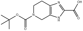 5-(叔丁氧基羰基)-4,5,6,7-四氢-1H-咪唑并[4,5-C]吡啶-2-羧酸 结构式