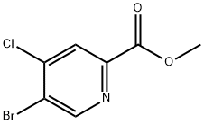 5-溴-4-氯吡啶-2-甲酸甲酯 结构式