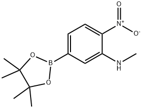 N-甲基-2-硝基-5-(4,4,5,5-四甲基-1,3,2-二氧硼烷-2-基)苯胺 结构式