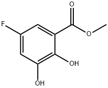 5-氟-2,3-二羟基苯甲酸甲酯 结构式