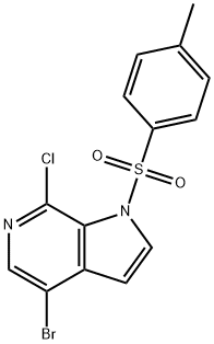 1H-Pyrrolo[2,3-c]pyridine, 4-bromo-7-chloro-1-[(4-methylphenyl)sulfonyl]- 结构式