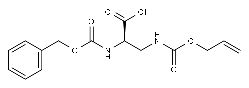 N-[苄氧羰基]-3-[[(2-丙烯-1-基氧基)羰基]氨基]-D-丙氨酸 结构式