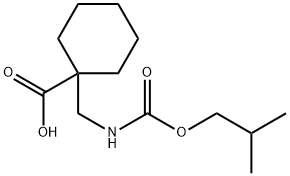 Cyclohexanecarboxylic acid, 1-[[[(2-methylpropoxy)carbonyl]amino]methyl]- 结构式