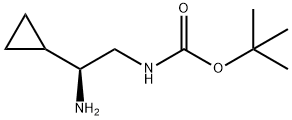 (S)-(2-氨基-2-环丙基乙基)氨基甲酸叔丁酯 结构式