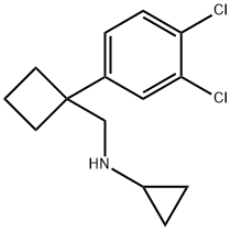 N-{[1-(3,4-二氯苯基)环丁基]甲基}环丙胺 结构式