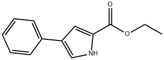 4-苯基-1H-吡咯-2-羧酸乙酯 结构式