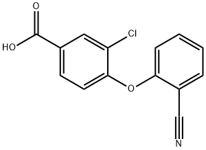 Benzoic acid, 3-chloro-4-(2-cyanophenoxy)- 结构式