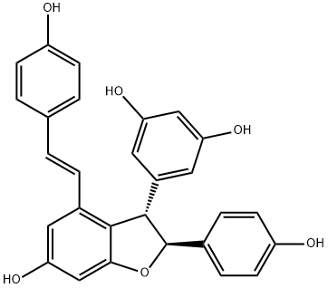 (+)-ω-Viniferin 结构式