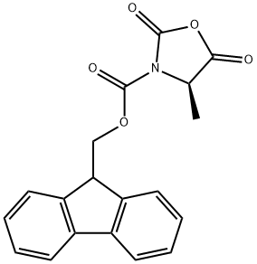 FMOC-D-丙氨酸-N-羧基-环内酸酐 结构式