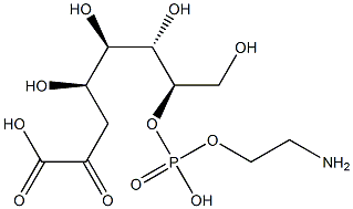 3-deoxy-2-octulopyranosonate 7-(2-aminoethyl phosphate) 结构式