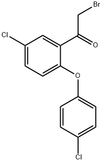4-(4-氯苯氧基)-2′-氯苯基-Α-溴甲基酮 结构式