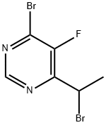 Pyrimidine, 4-bromo-6-(1-bromoethyl)-5-fluoro- 结构式