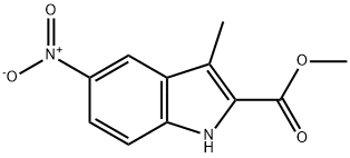 1H-Indole-2-carboxylic acid, 3-methyl-5-nitro-, methyl ester 结构式