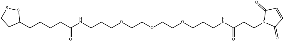硫辛酸-PEG3-马来酰亚胺 结构式