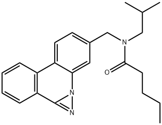 Pentanamide, N-(diazirino[1,3-f]phenanthridin-4-ylmethyl)-N-(2-methylpropyl)- 结构式